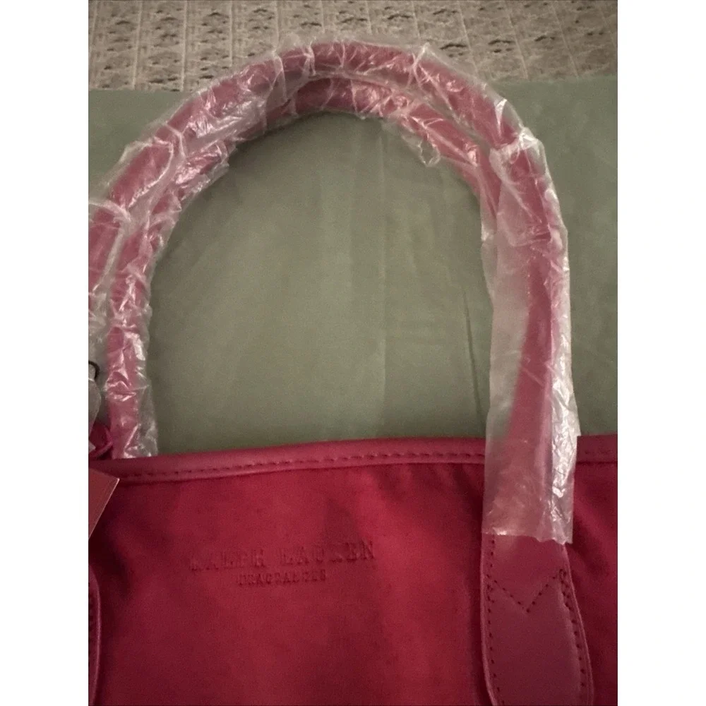 Ralph Lauren Fragrance Large Tote Bag Magenta Handbag Purse NWT